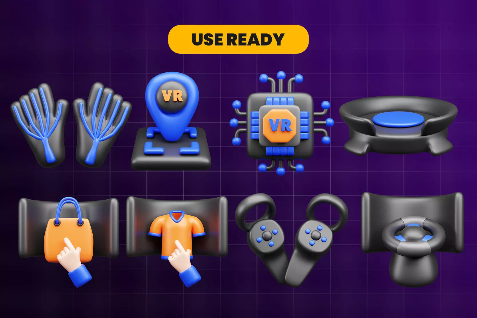 VR 3d Icon Pack 3D model_3