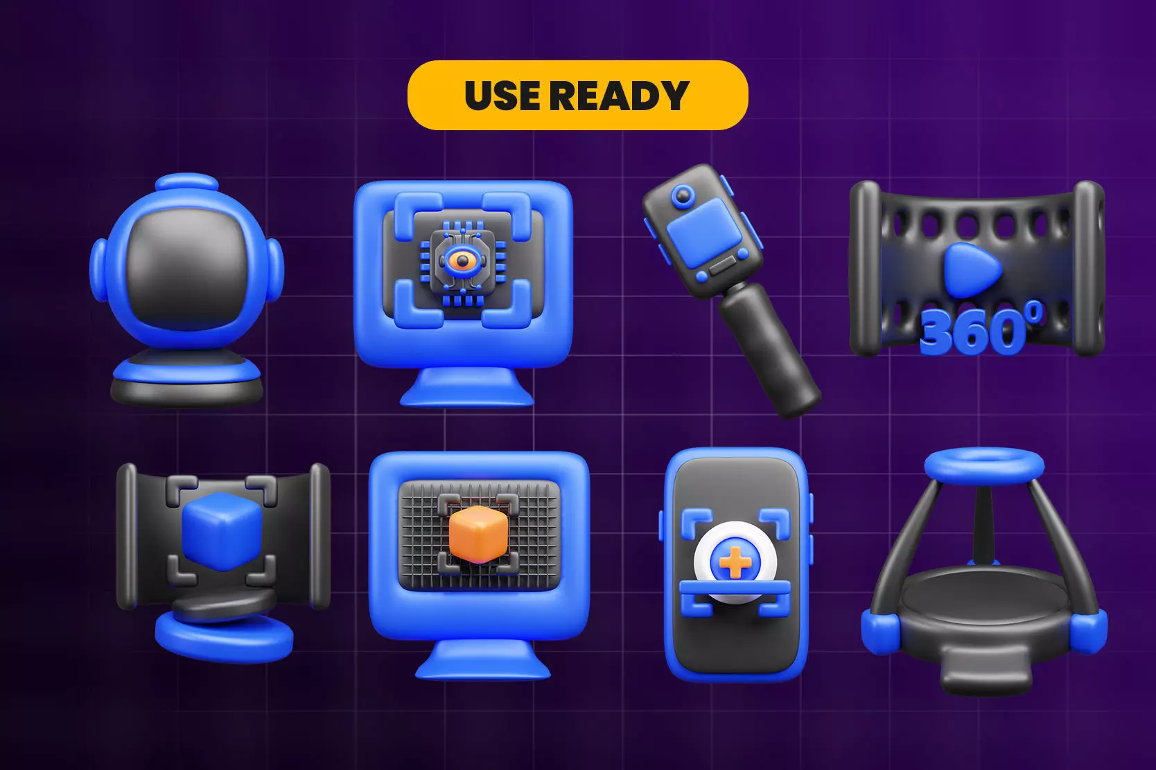 VR 3d Icon Pack 3D model_2