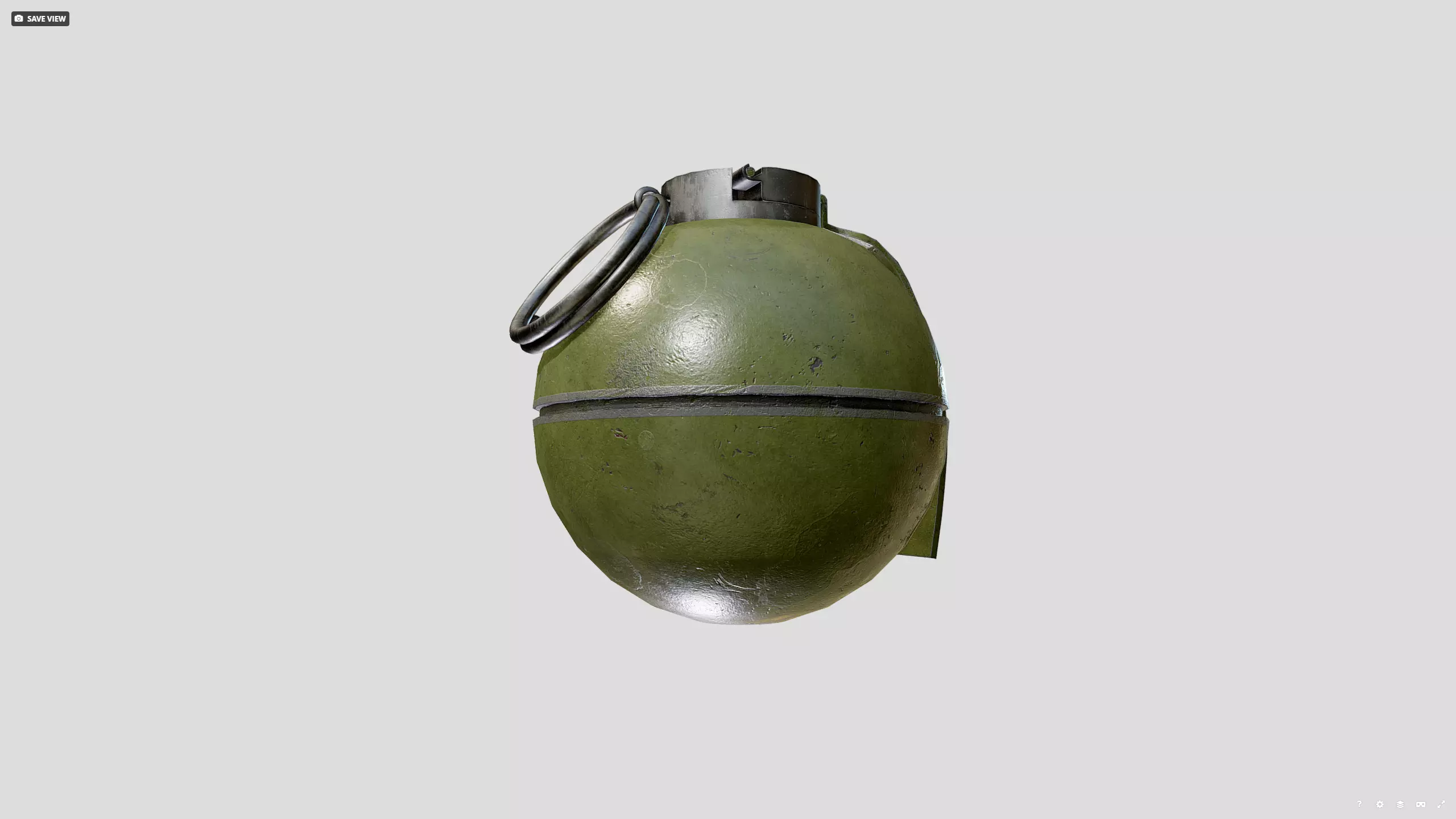 Hand grenade Low-poly 3D model_10