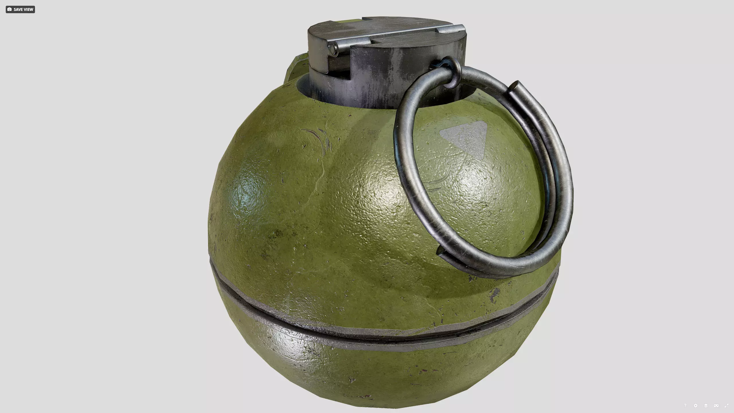 Hand grenade Low-poly 3D model_7