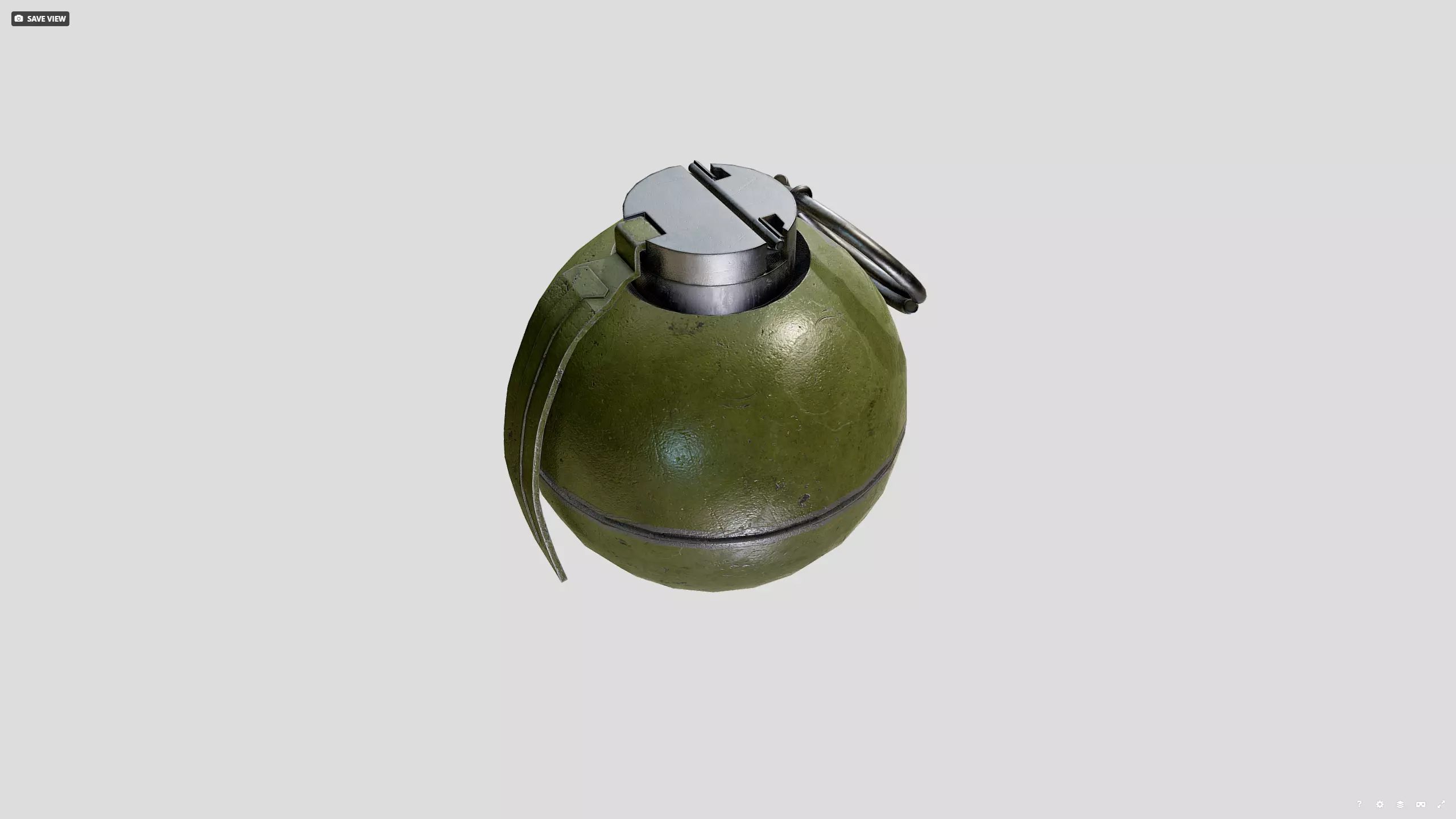 Hand grenade Low-poly 3D model_11