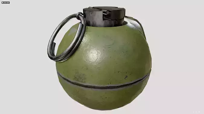 Hand grenade Low-poly 3D model