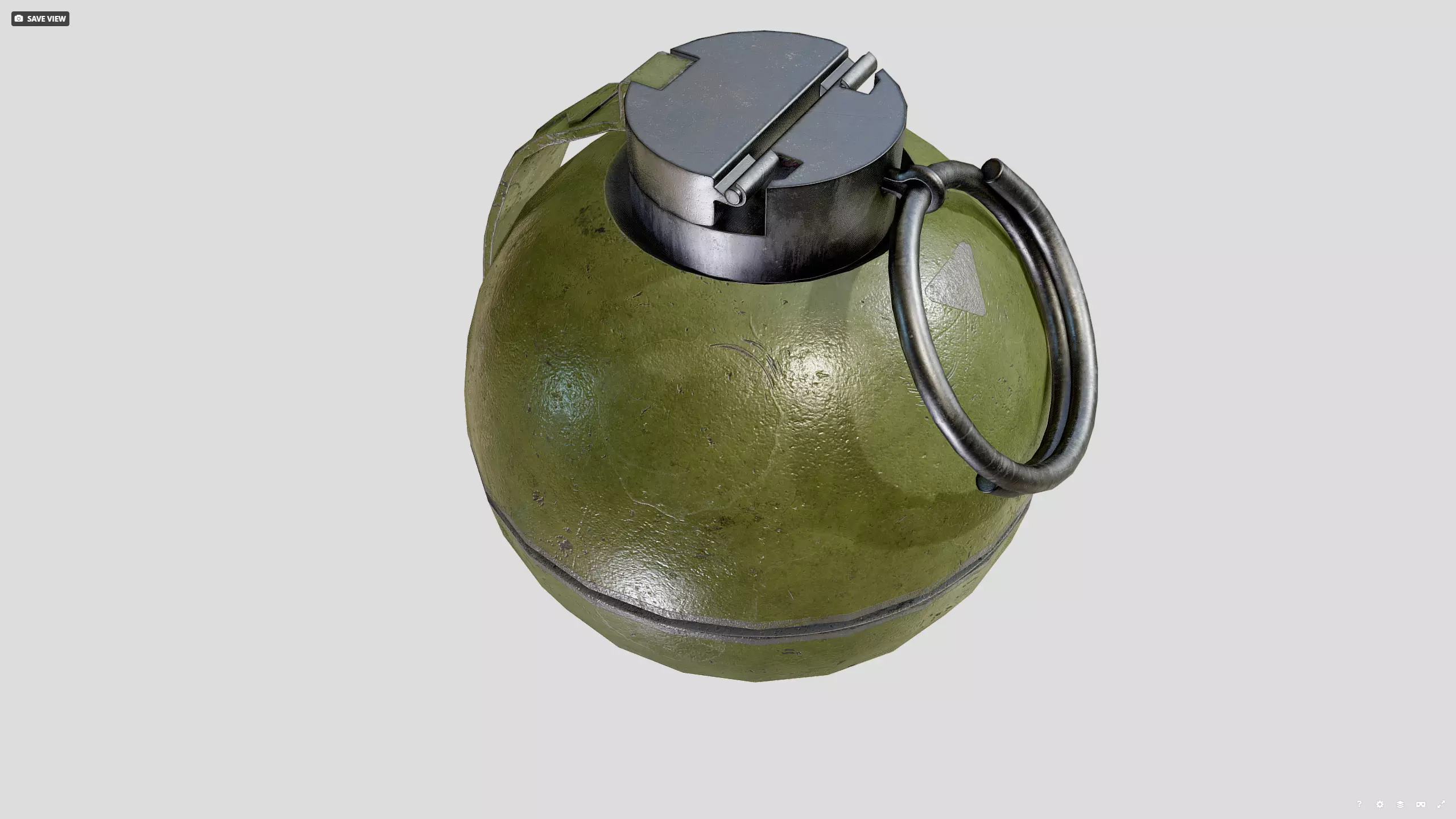 Hand grenade Low-poly 3D model_9