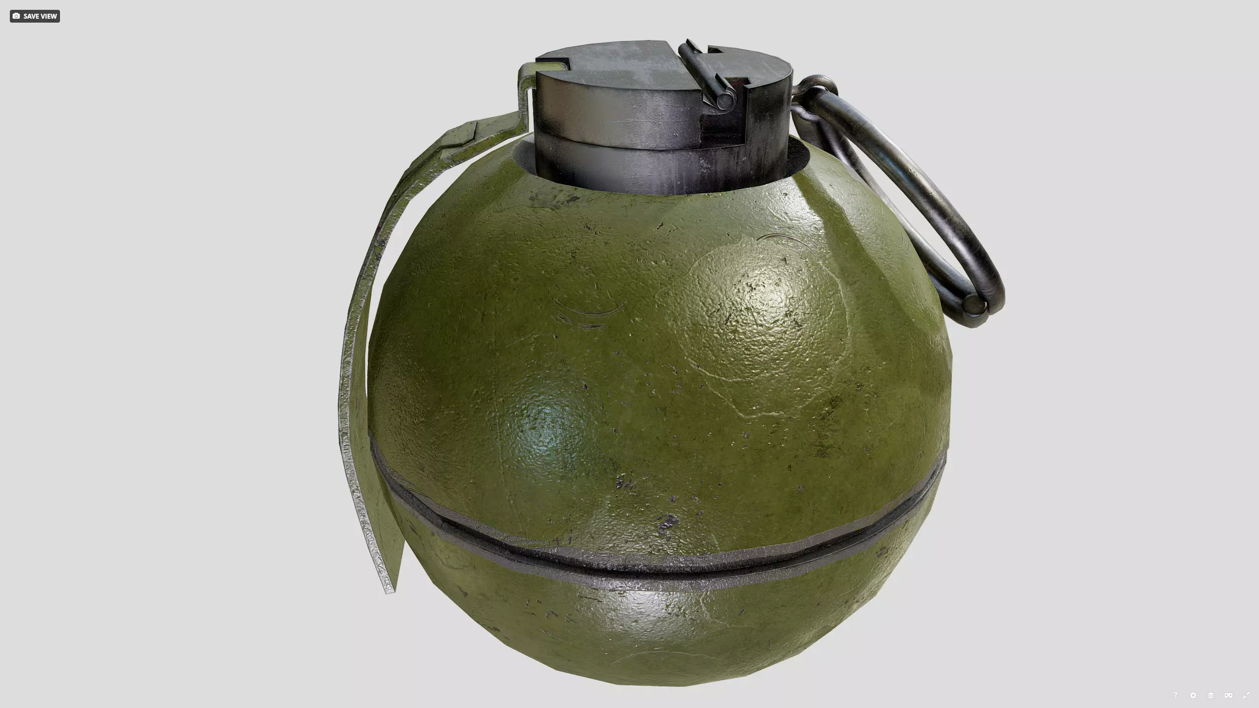 Hand grenade Low-poly 3D model_5
