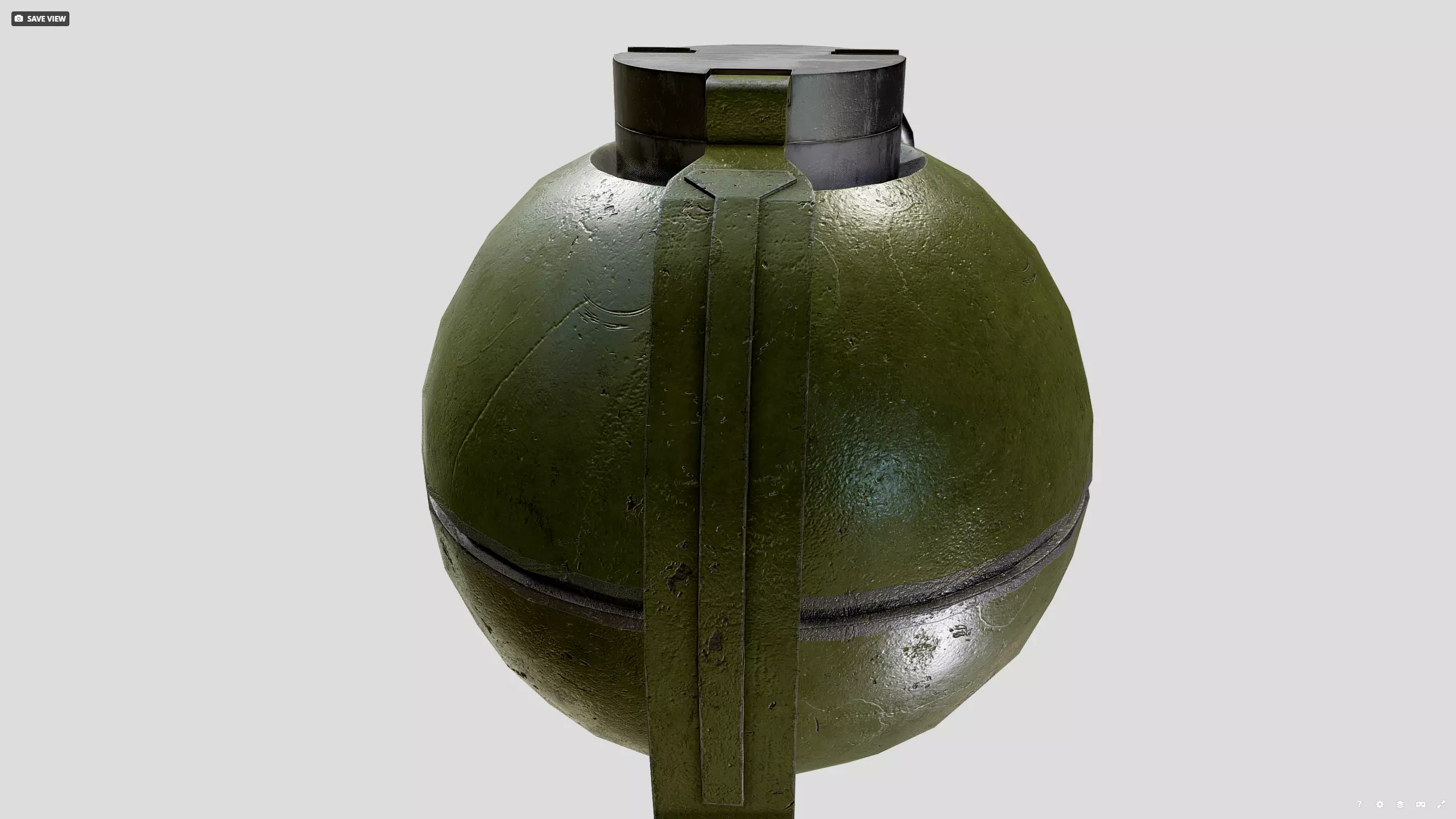 Hand grenade Low-poly 3D model_3