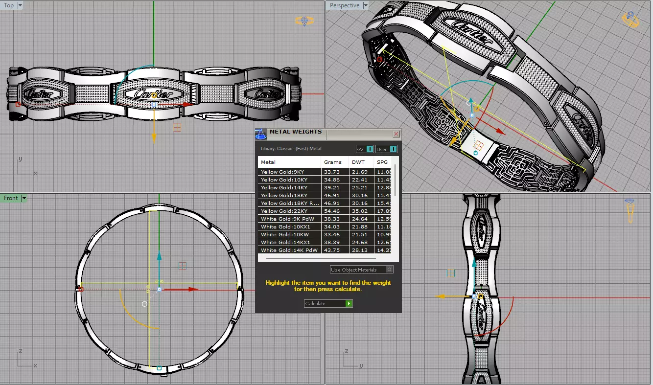 BRACELET CARTIER 3D PRINTING MODEL 3D print model_23