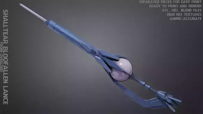 Overlord Shalltear Bloodfallen Spuit Lance Weapon for Cosplay