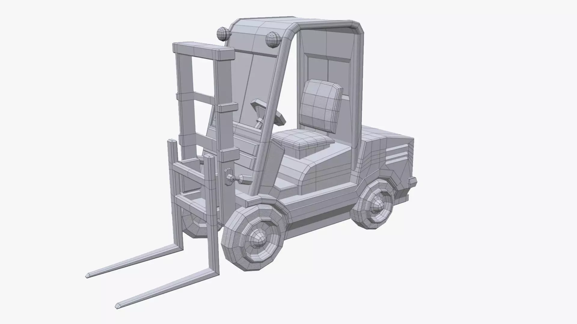 forklift low poly  Free low-poly 3D model_14