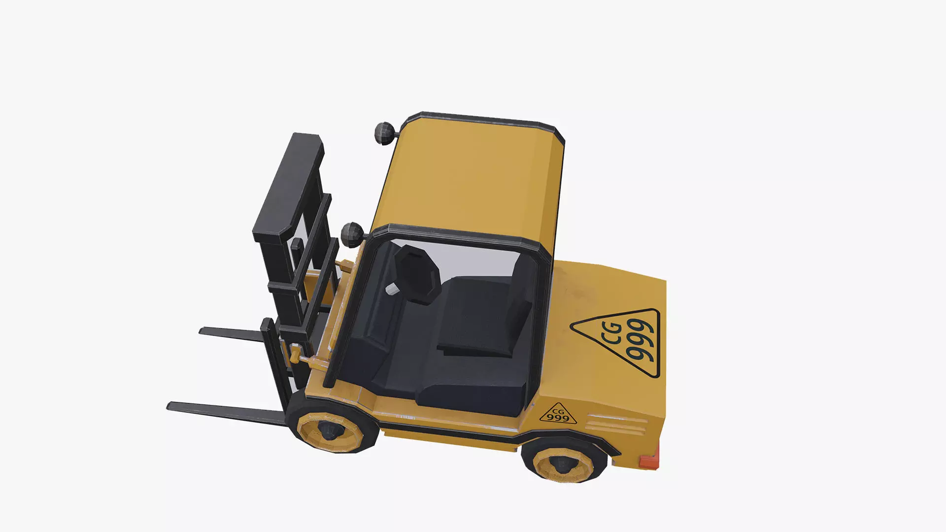 forklift low poly  Free low-poly 3D model_2