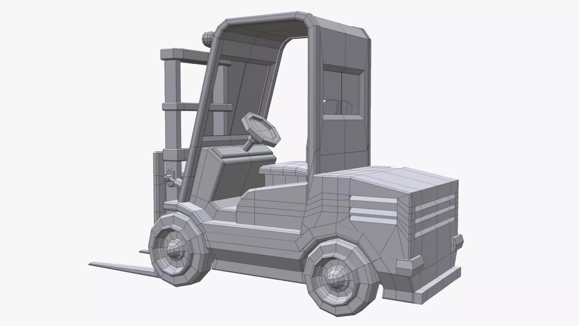 forklift low poly  Free low-poly 3D model_12