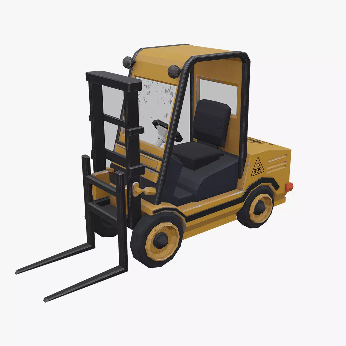 forklift low poly  Free low-poly 3D model_9