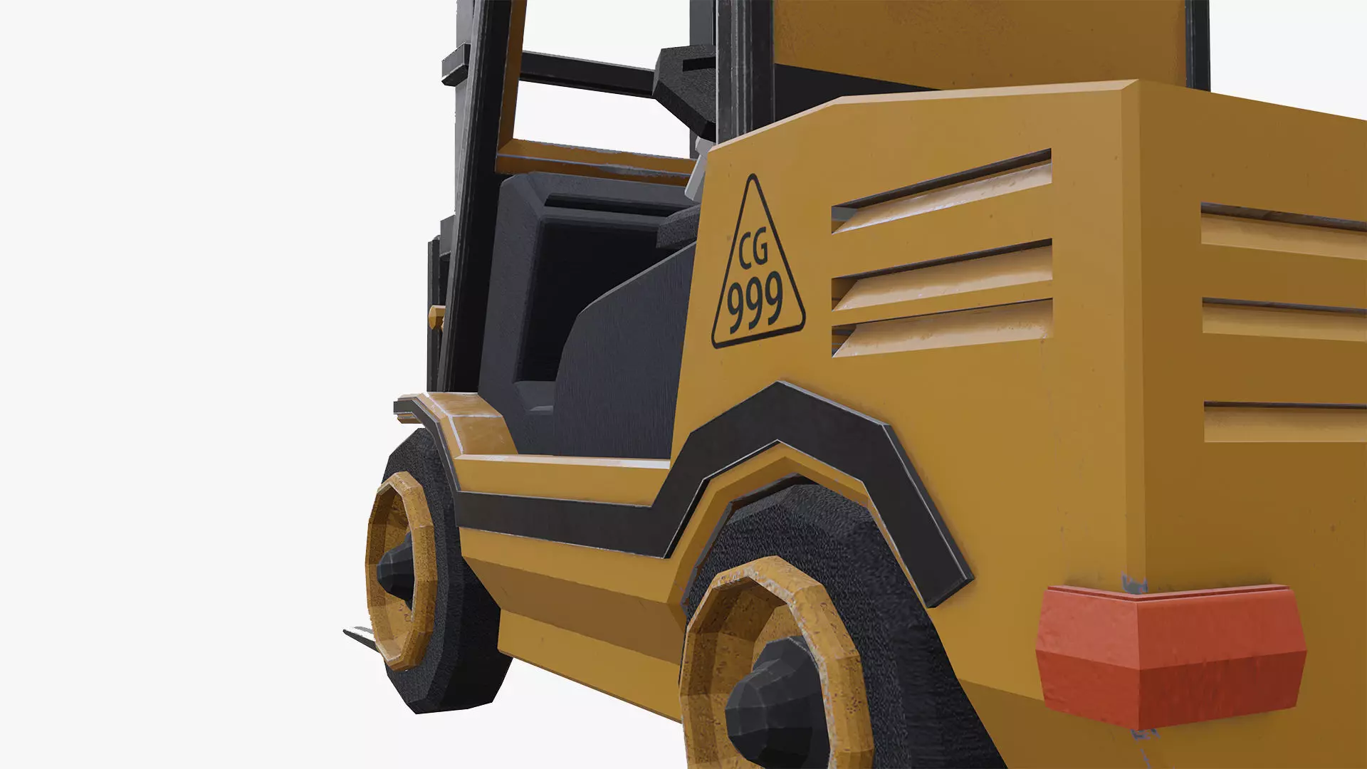 forklift low poly  Free low-poly 3D model_7