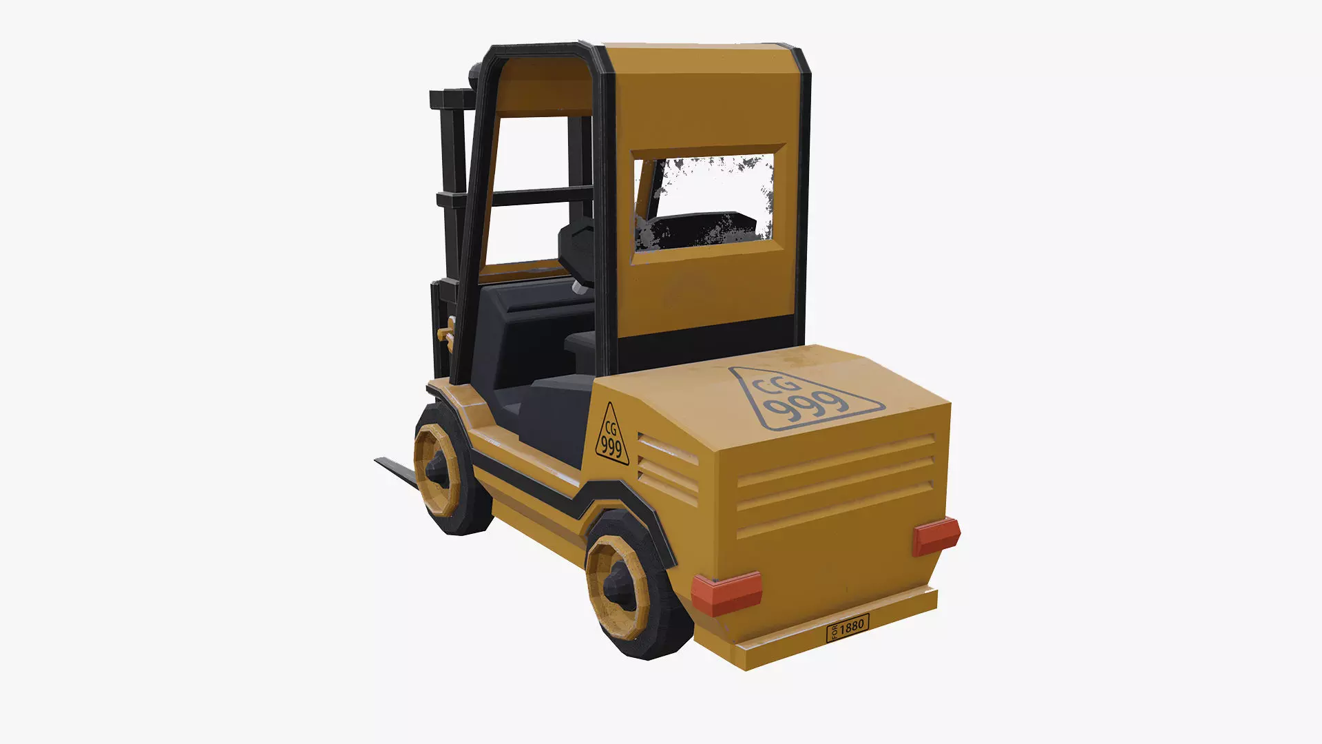 forklift low poly  Free low-poly 3D model_4