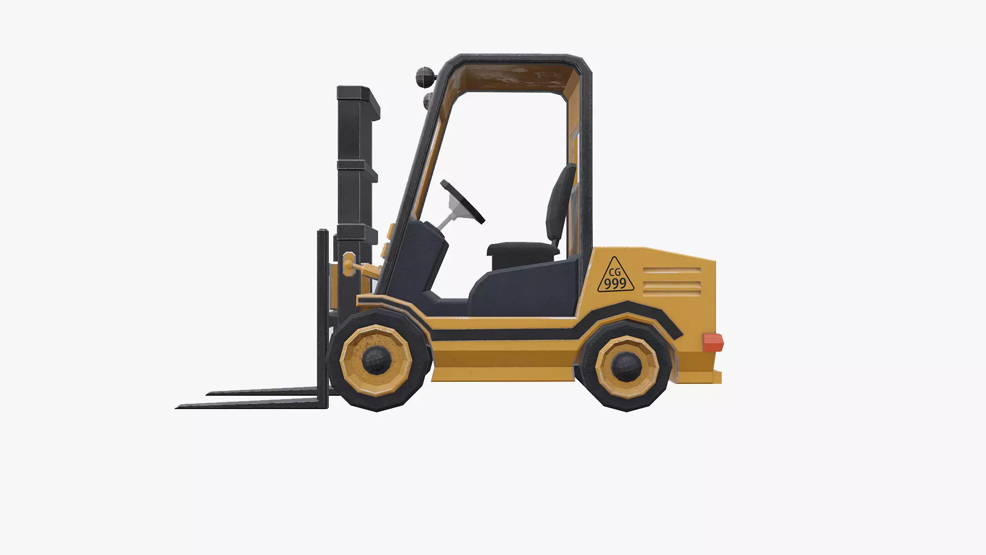 forklift low poly  Free low-poly 3D model_3
