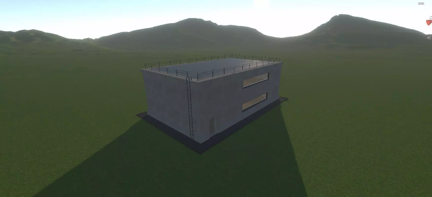 Military Control Building - Game Ready 3D Model PBR Low Poly Low-poly 3D model_1