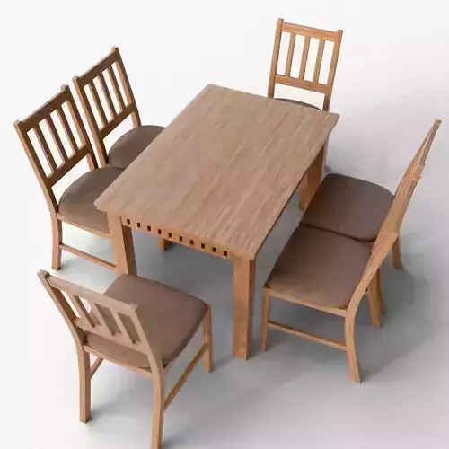 Wooden Dining Table and Chair Set - Dining Room Projects