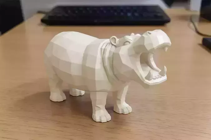Hippo Low-Poly 3D Printable