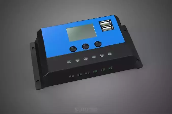 SOLAR CELL PANEL CONTROLLER BATTERY CHARGE PWM PV REGULATOR USB 3D model