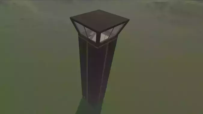 Military Control Building - Game Ready 3D Model PBR Low Poly