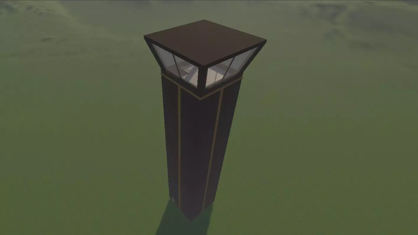 Military Control Building - Game Ready 3D Model PBR Low Poly Low-poly 3D model_0