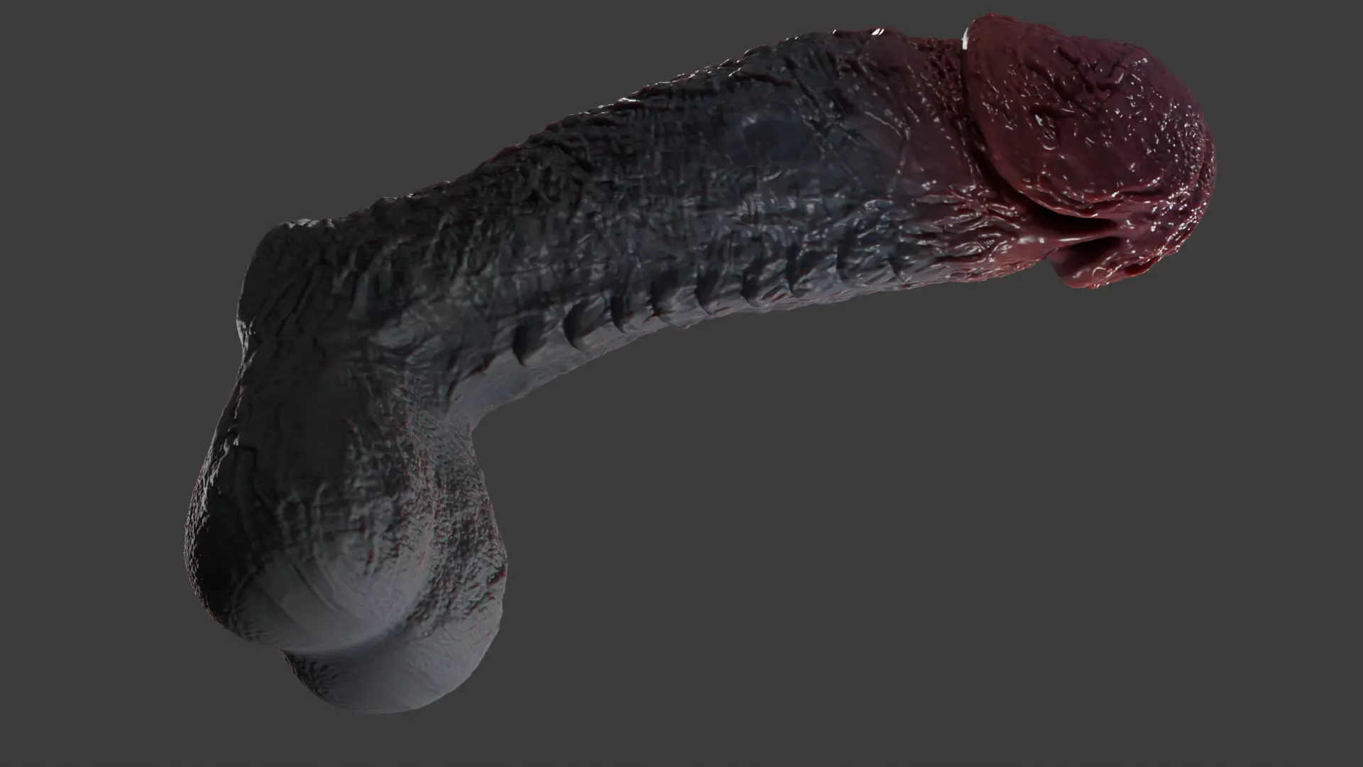 Lorkaz Fleshy Monster Penis and balls Rigged Low-poly 3D model_11