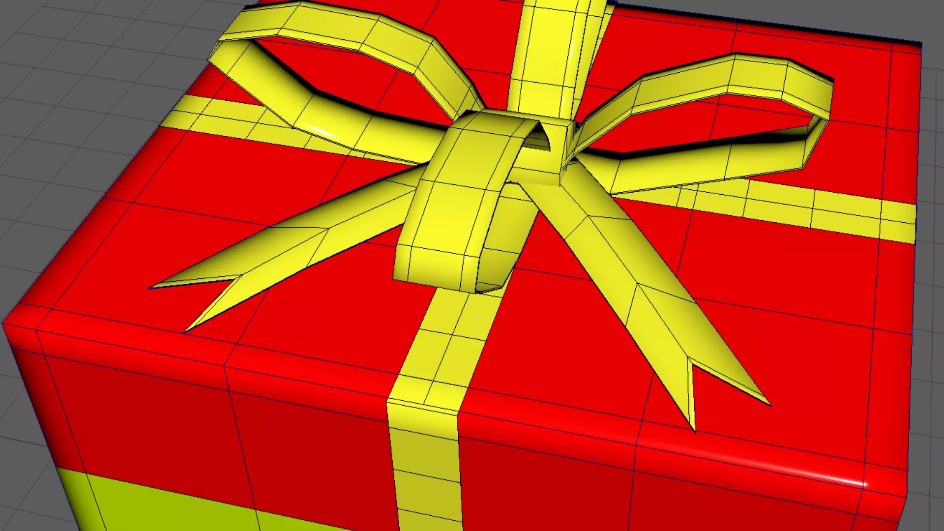 3D Gift Box Red with Yellow Ribbon Festive Present Decoration Low-poly 3D model_7