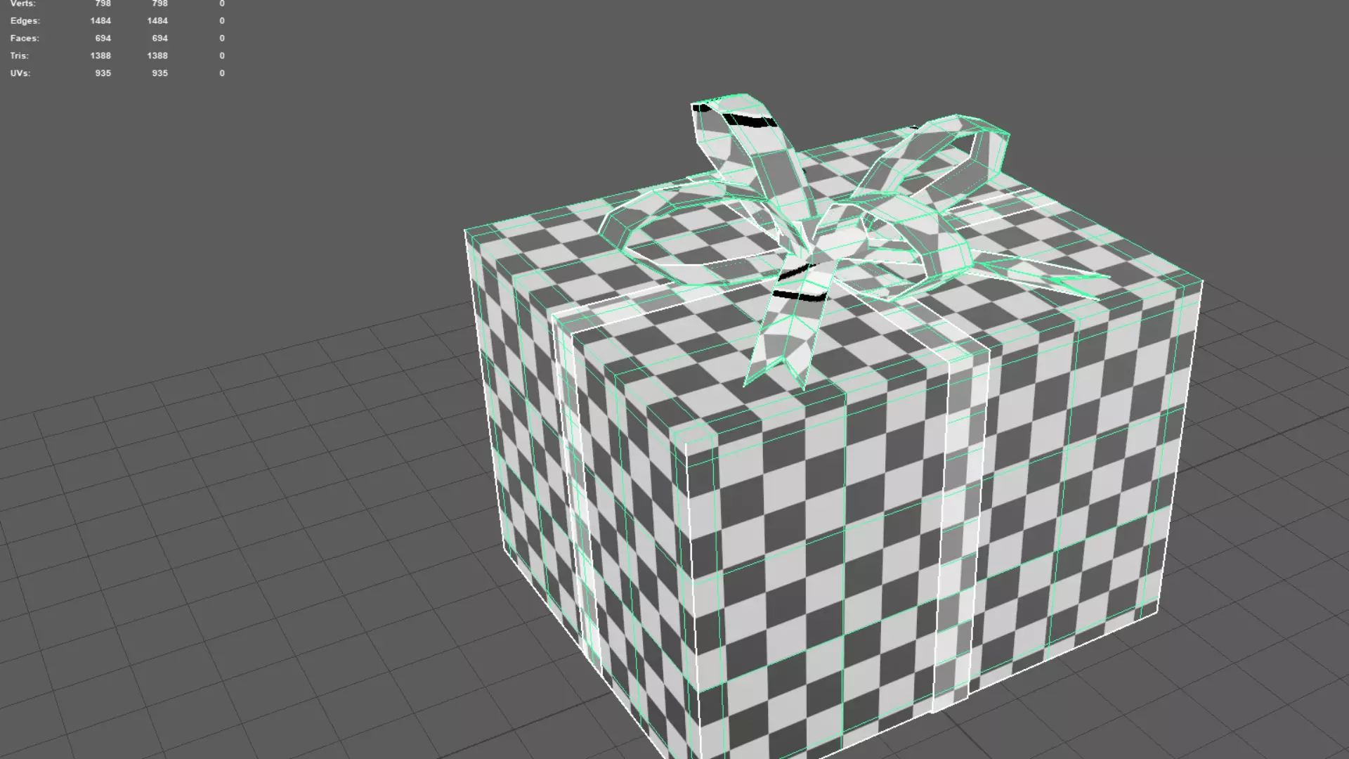 3D Gift Box Red with Yellow Ribbon Festive Present Decoration Low-poly 3D model_8