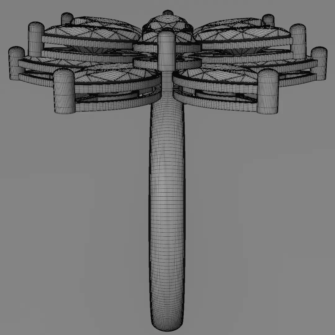 six leaf flower ring silve 3D model jewelry 3D model_13