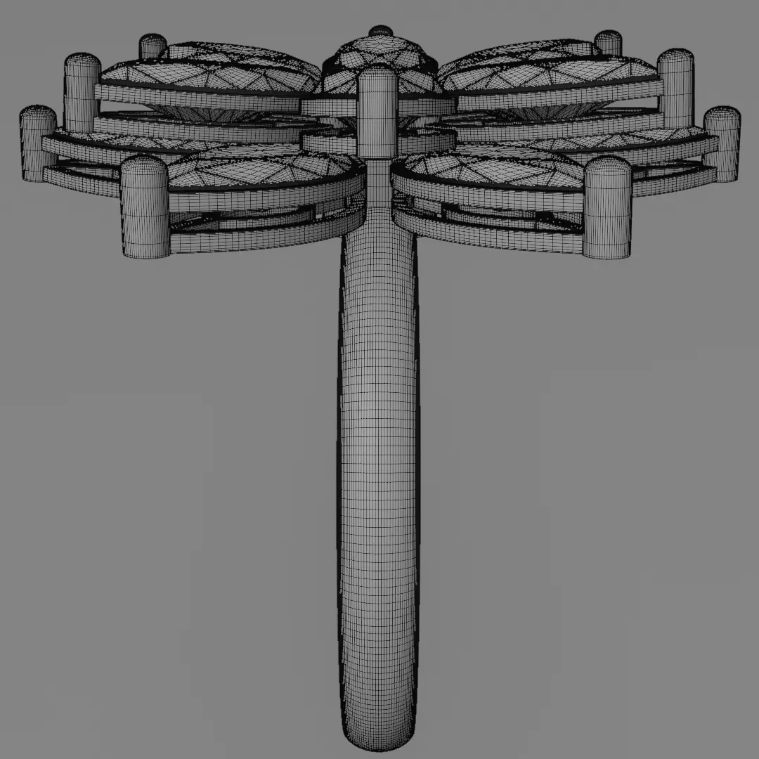 six leaf flower ring silve 3D model jewelry 3D model_14