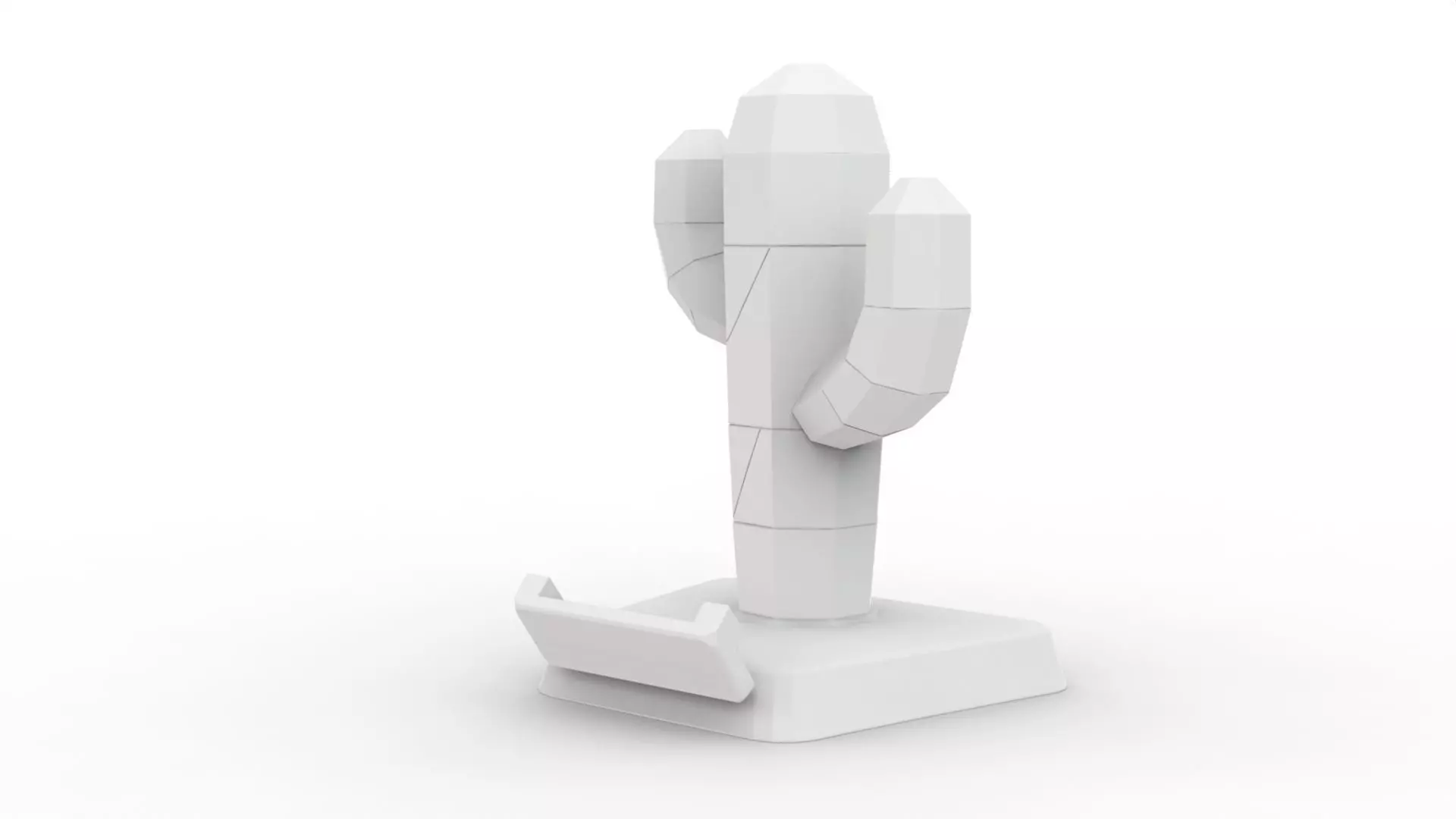 Cactus Phone Holder 3D Printable 3D print model_2