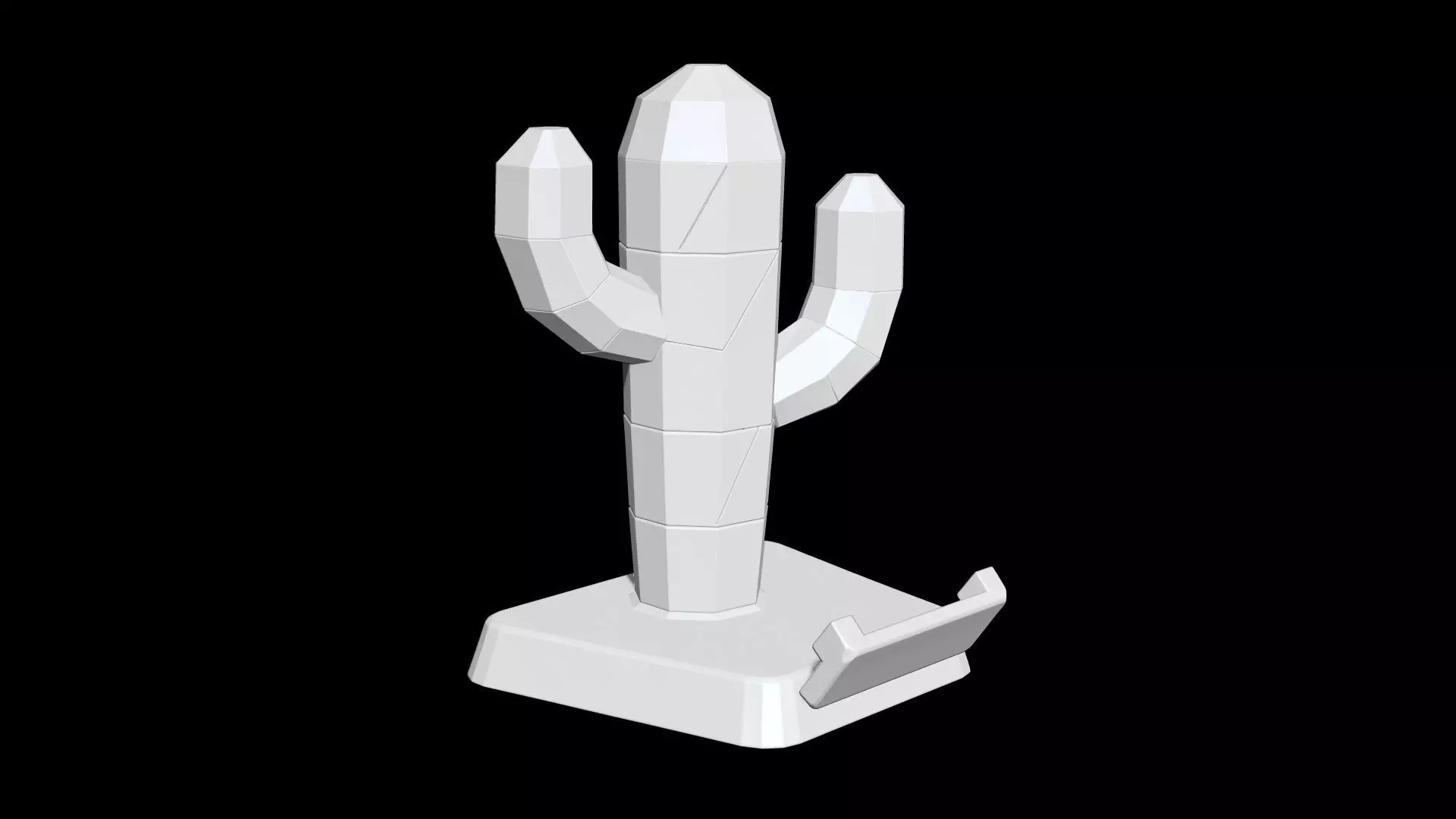 Cactus Phone Holder 3D Printable 3D print model_6