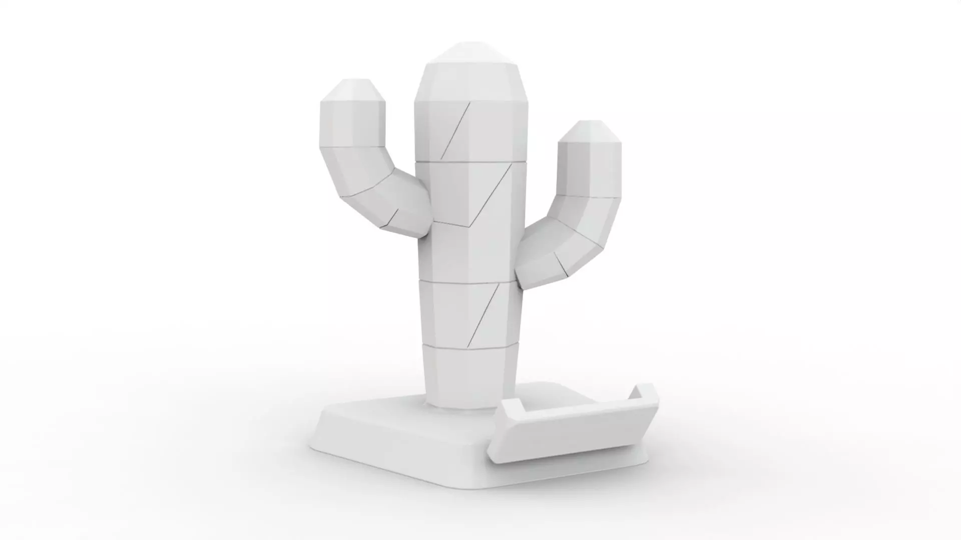 Cactus Phone Holder 3D Printable 3D print model_1