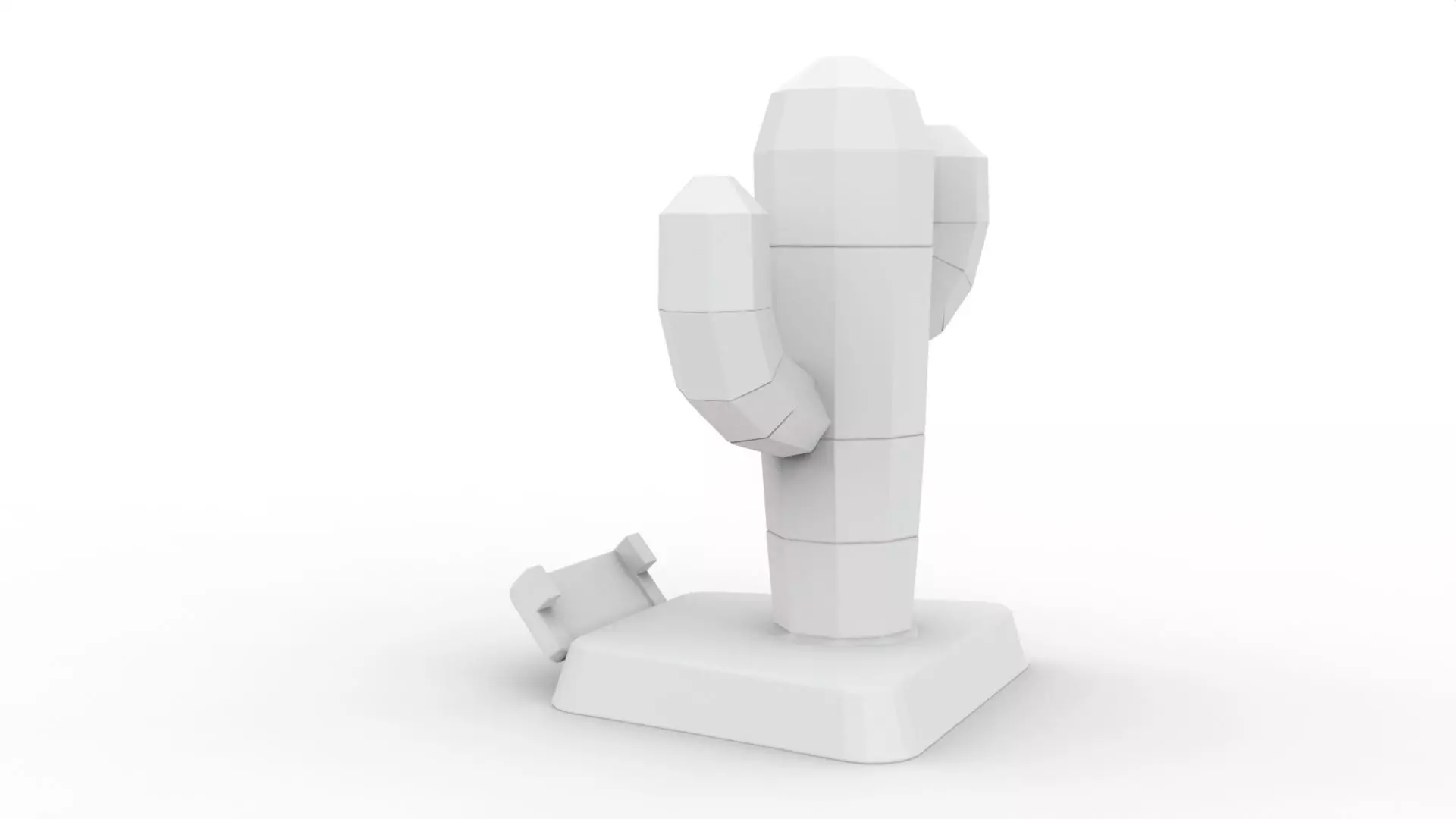 Cactus Phone Holder 3D Printable 3D print model_3
