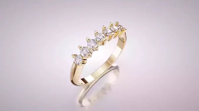 Seven-Stone Diamond Ring