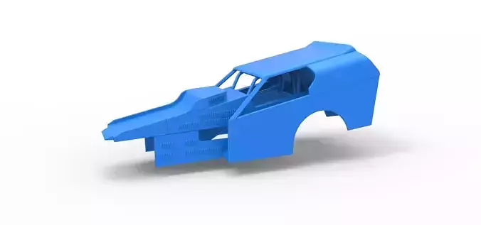 Shell of Vintage Dirt Modified stock car V3 Scale 1 to 25