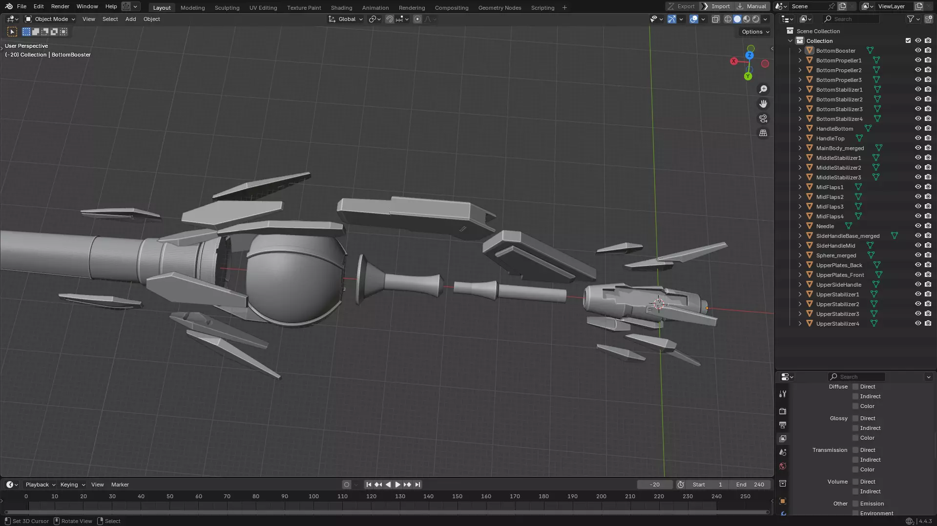Overlord Shalltear Bloodfallen Full Armor and Lance for Cosplay 3D Model Collection_38