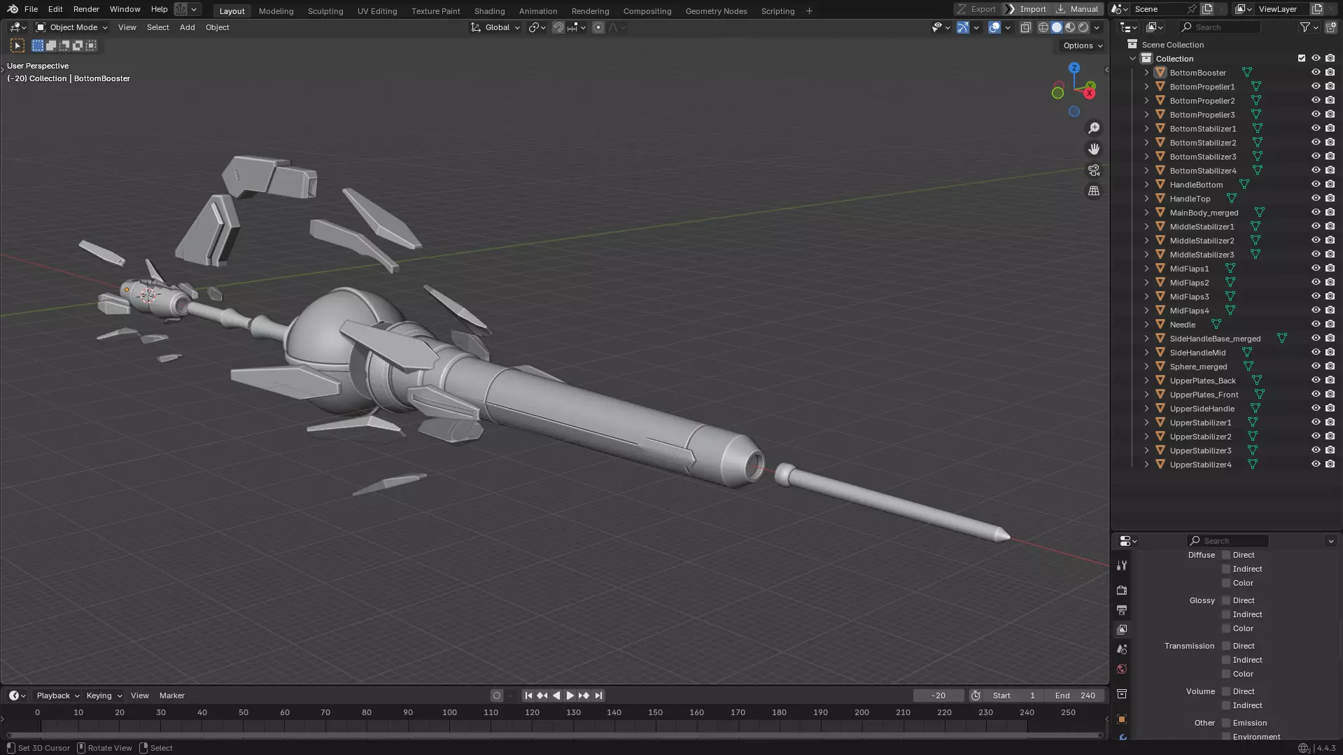 Overlord Shalltear Bloodfallen Full Armor and Lance for Cosplay 3D Model Collection_40