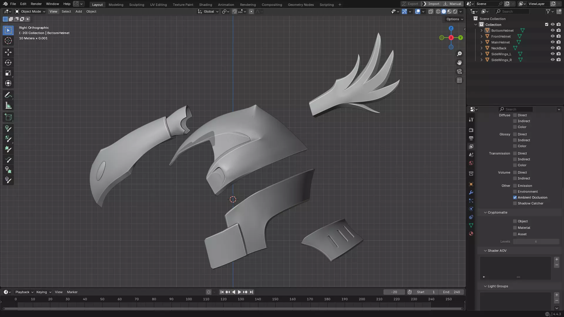 Overlord Shalltear Bloodfallen Full Armor and Lance for Cosplay 3D Model Collection_33
