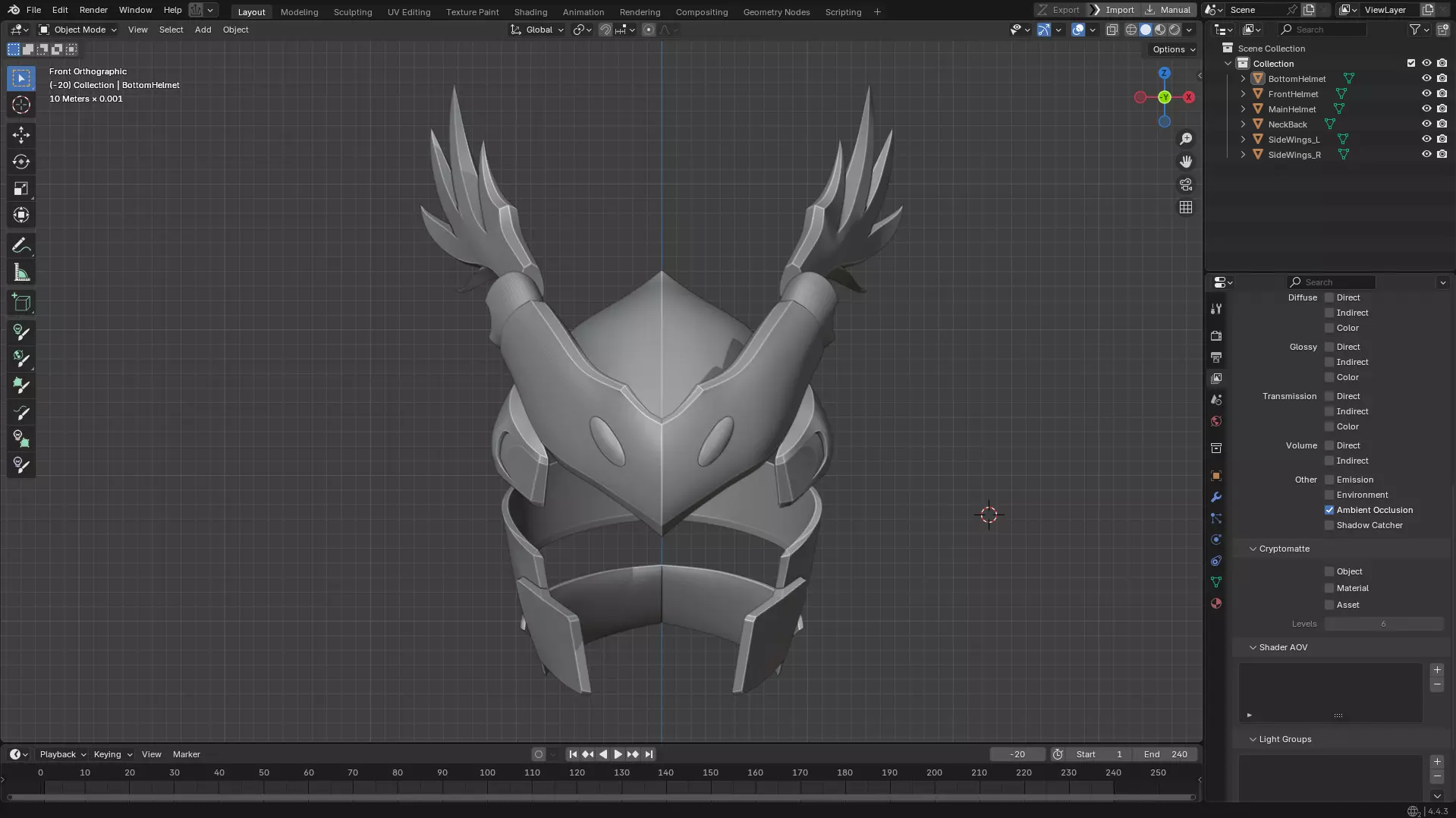 Overlord Shalltear Bloodfallen Full Armor and Lance for Cosplay 3D Model Collection_30