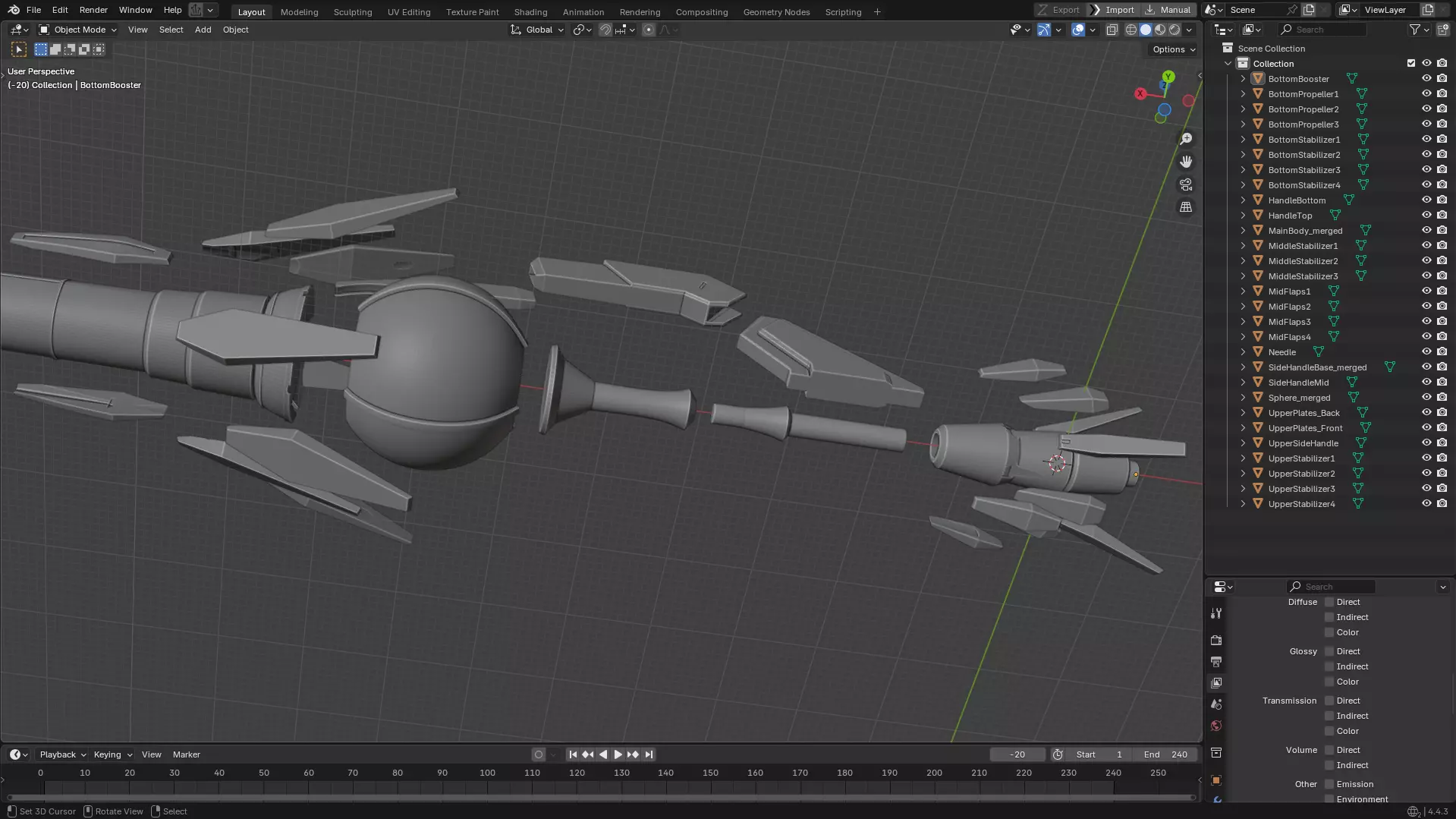 Overlord Shalltear Bloodfallen Full Armor and Lance for Cosplay 3D Model Collection_39