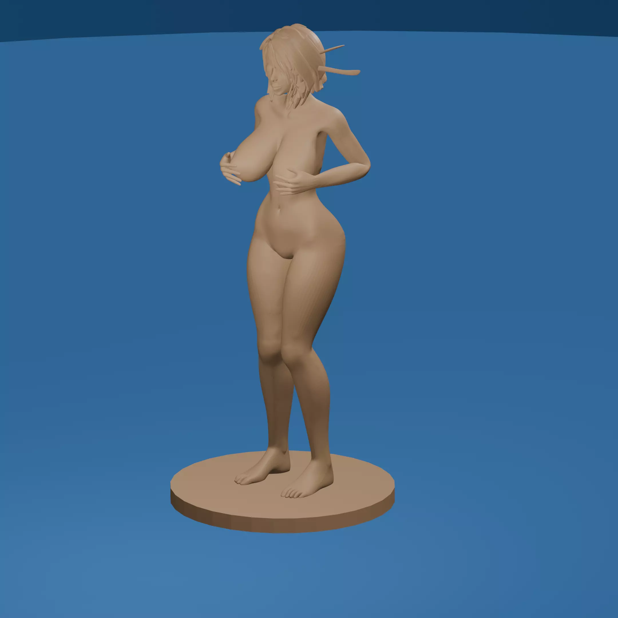 Blue Sexy Alien 3D print model_0