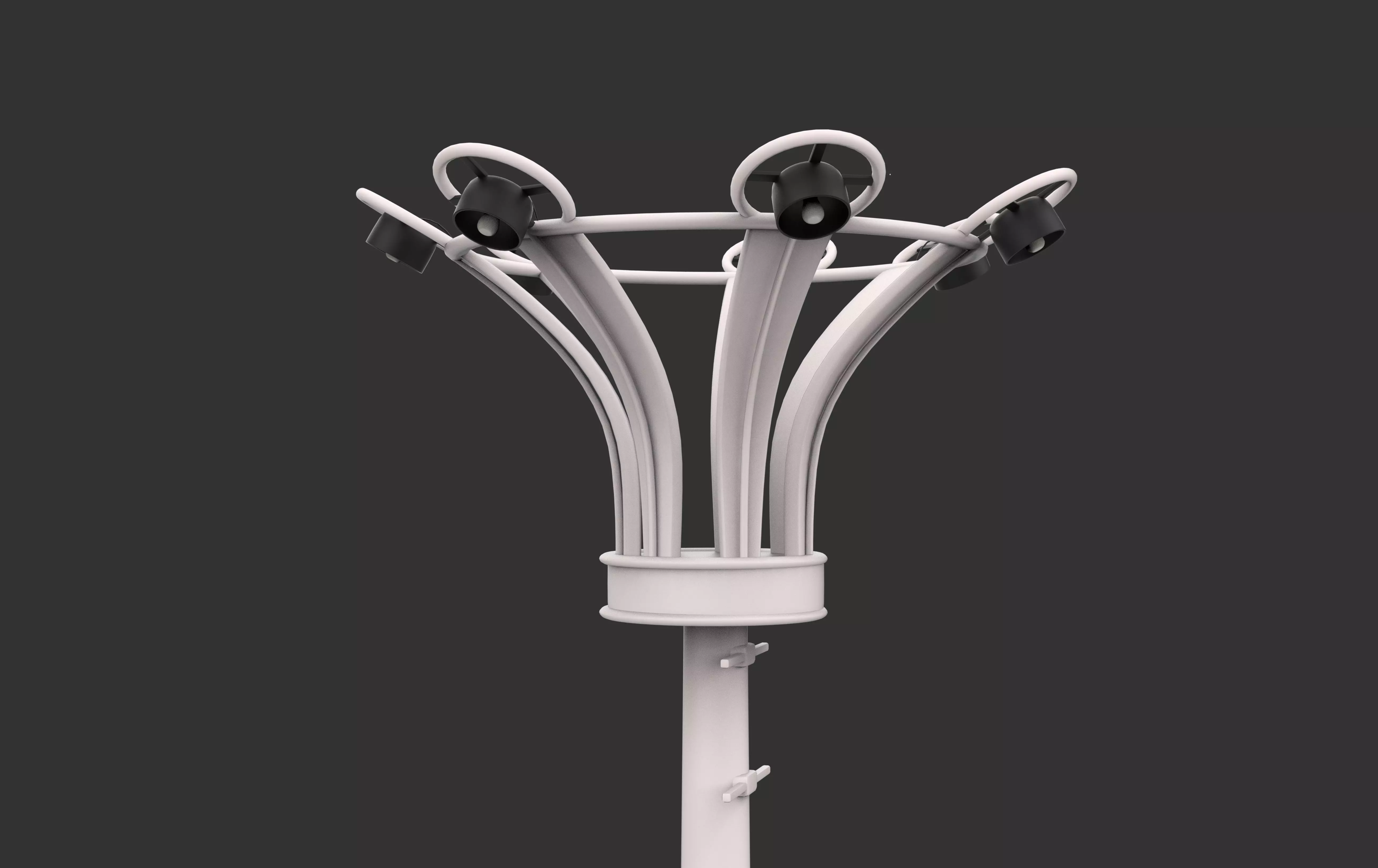 Stadium Light Tower 3D model_11