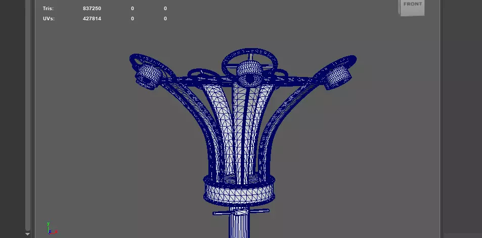 Stadium Light Tower 3D model_14
