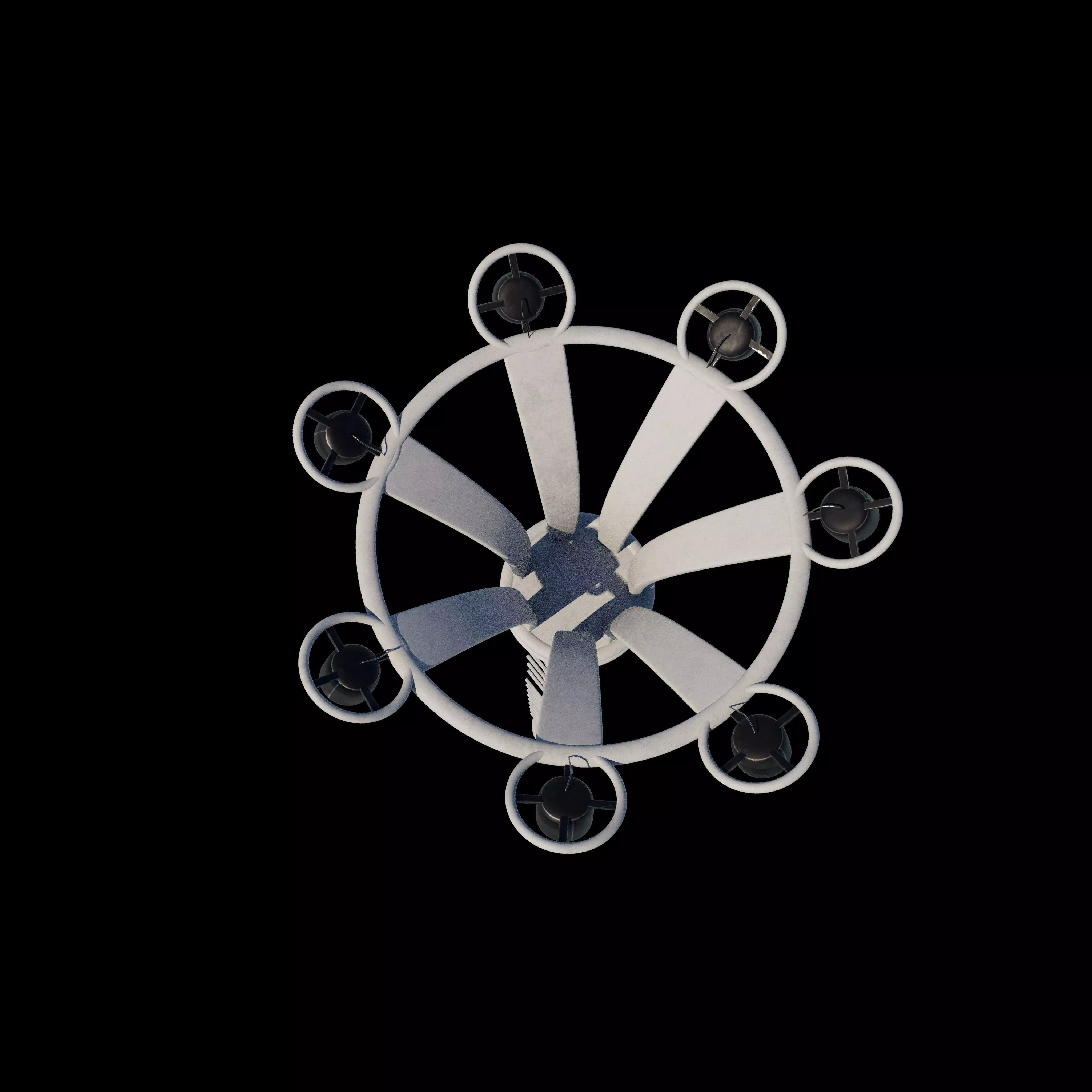 Stadium Light Tower 3D model_5