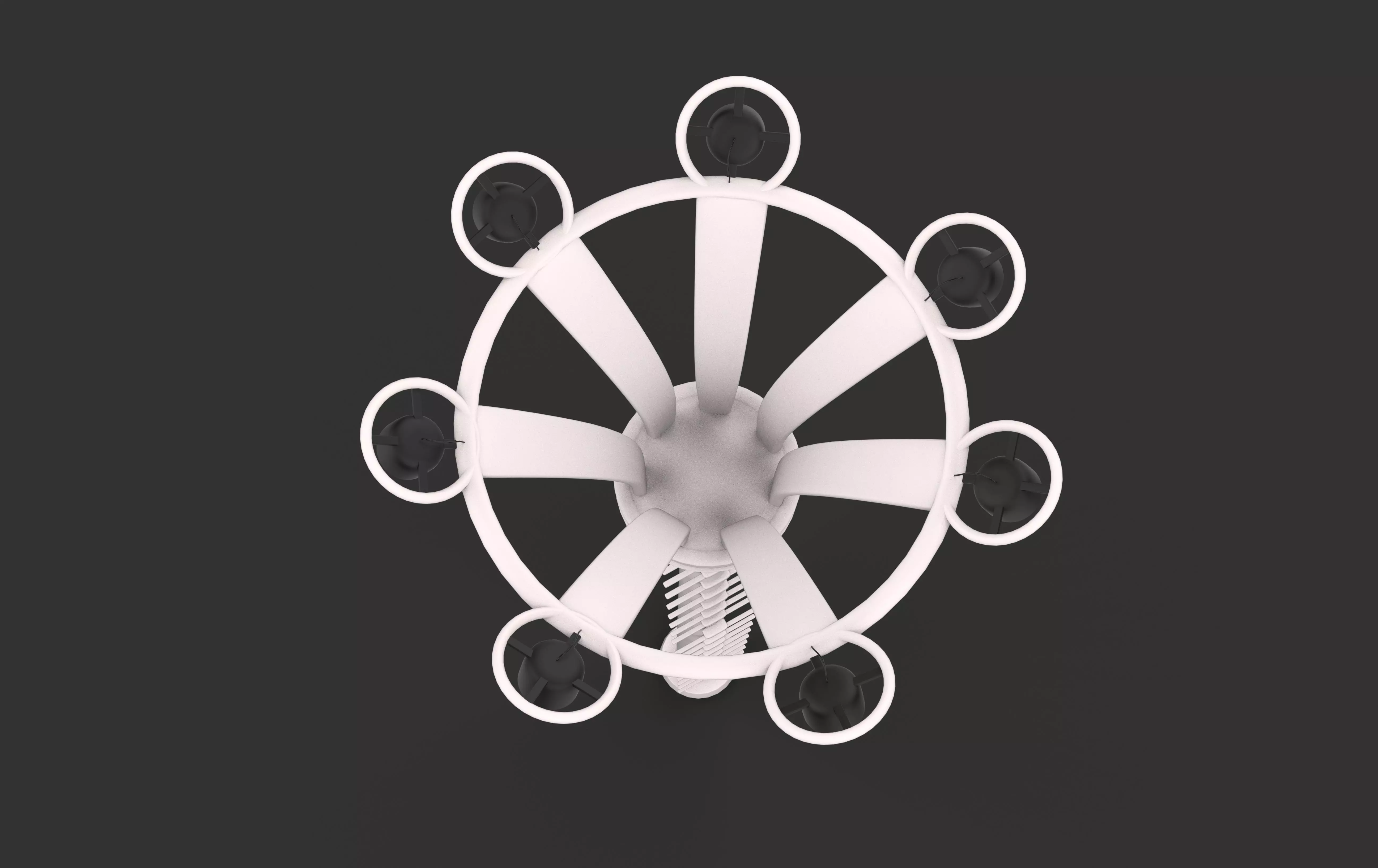 Stadium Light Tower 3D model_12