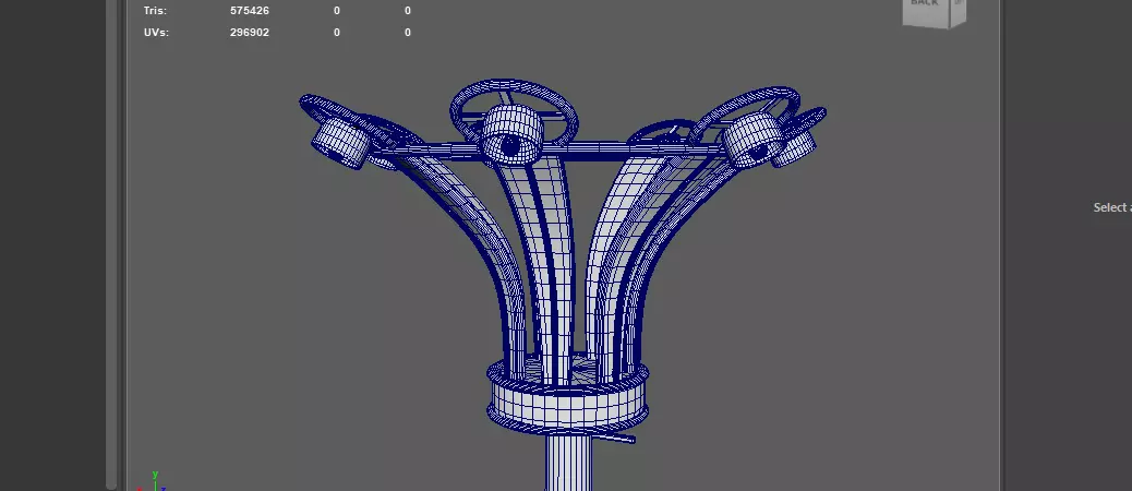 Stadium Light Tower 3D model_15