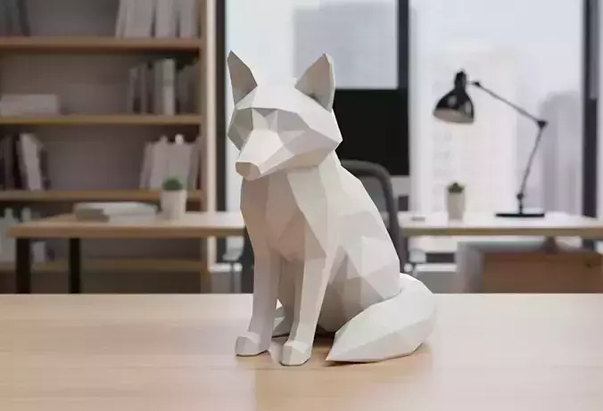 Fox Low-Poly 3D Printable