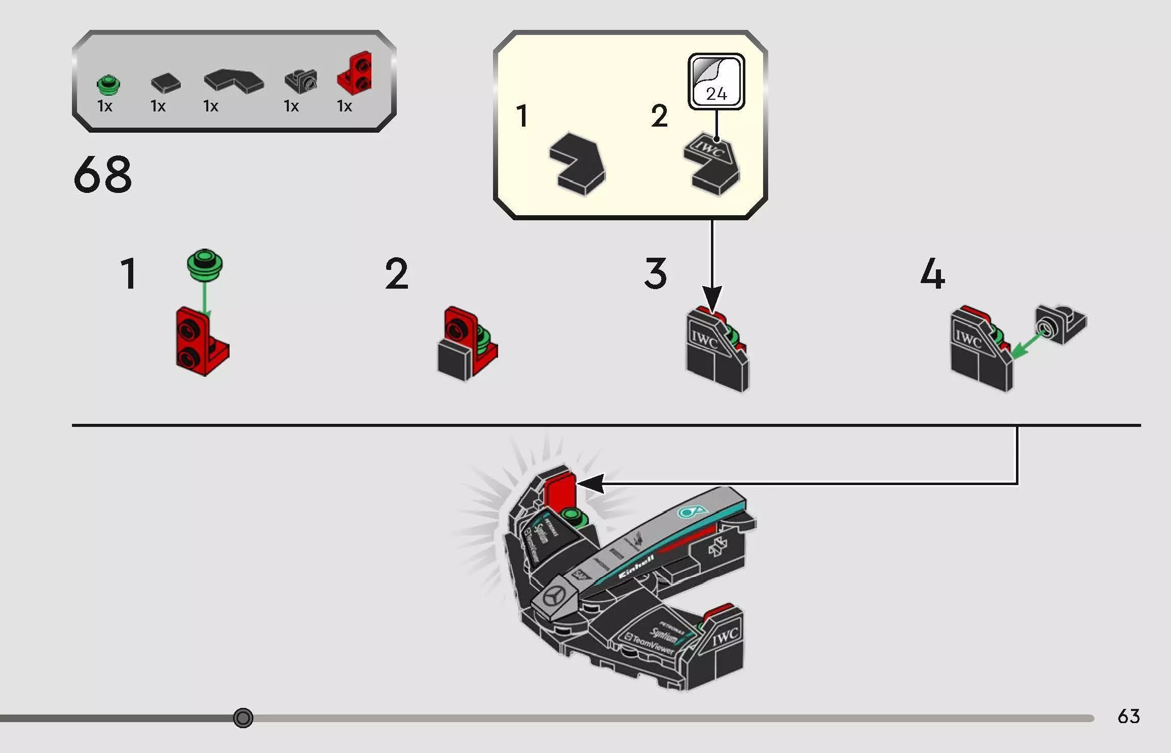 TwindBricks3D - 77244  Mercedes-AMG PETRONAS F1 Team W15  3D print model_62