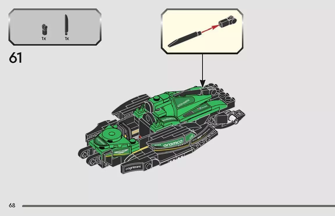 TwindBricks3D - 77245  Aston Martin Aramco F1 AMR24 3D print model_56