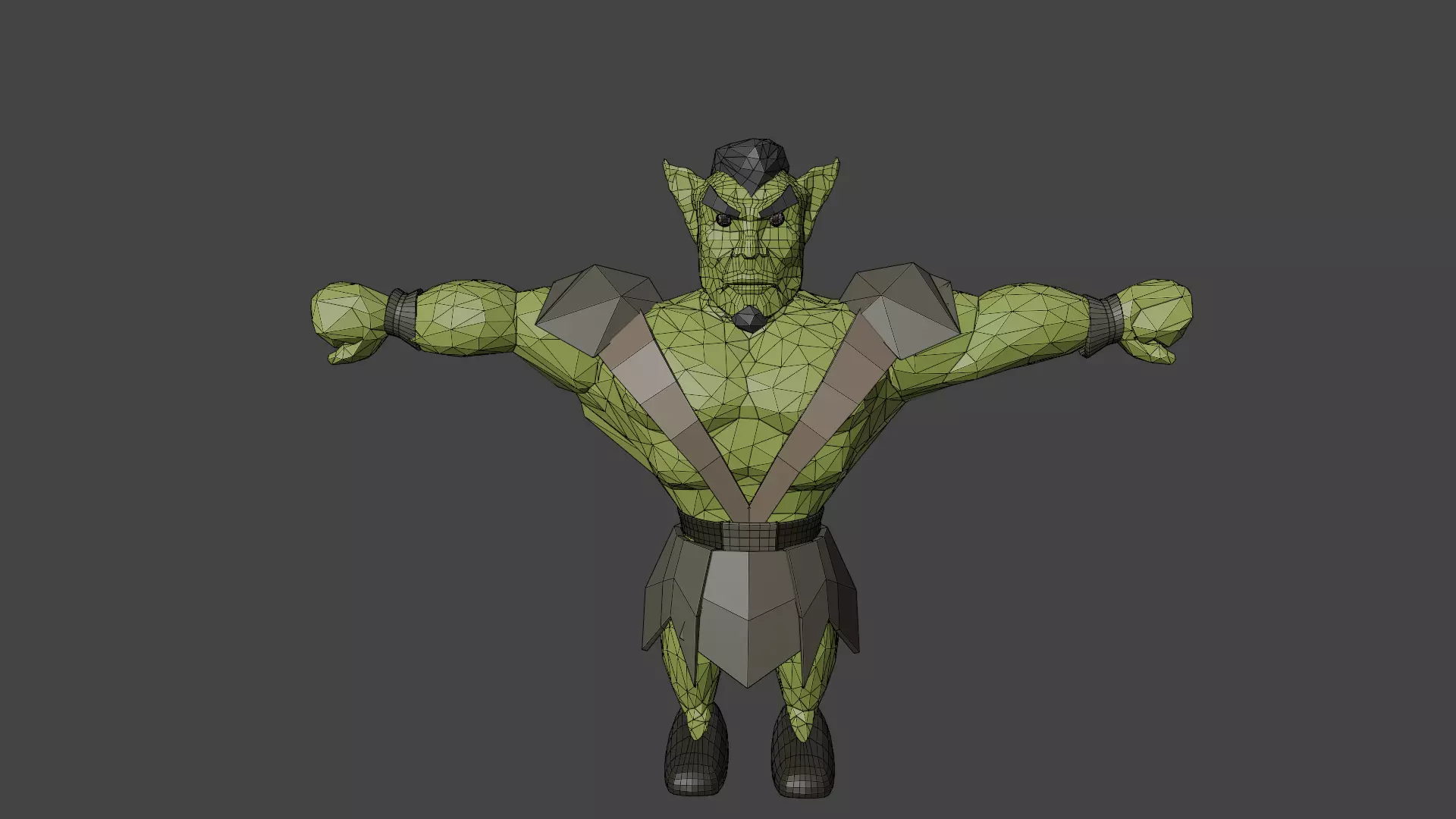 Low Poly Game-Ready Orc Character Model Low-poly 3D model_2